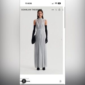 Scanlan Theodore Silver Tinsel Dress